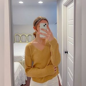 Wild Fable Brown V-Neck Sweater